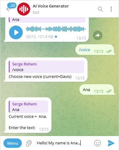 AI Voice Generator Bot