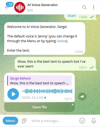 AI Voice Generator Bot
